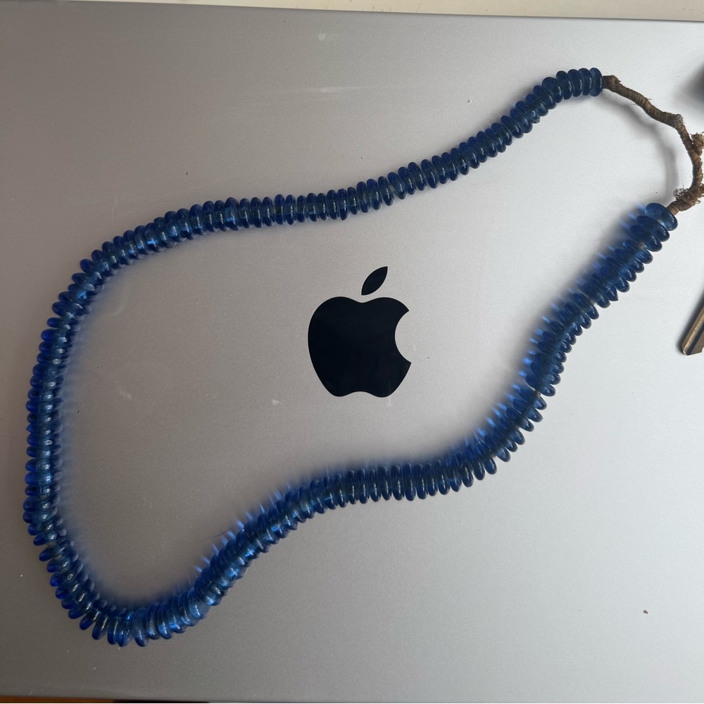 Blue Beaded Glass Necklace